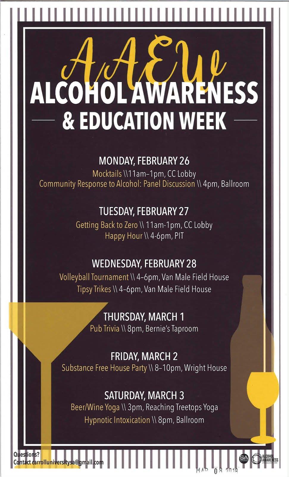Alcohol Awareness and Education Week | 2/26-3/3